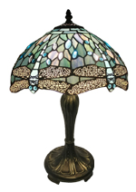 12 inches green dragonfly tiffany table lamp NTC013